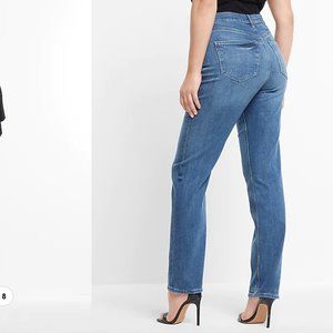 Express Super High Waisted Medium Wash Soft Straight Jeans Size: 6 NWT